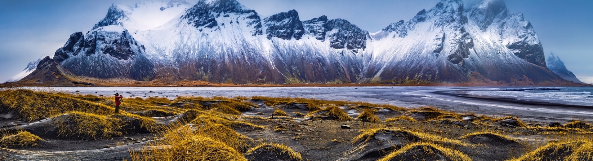 winter landscape mountains iceldand