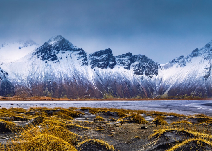 winter landscape mountains iceldand