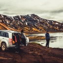 car in Landmannalaugar Iceland