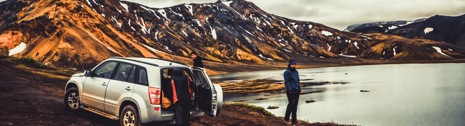 car in Landmannalaugar Iceland