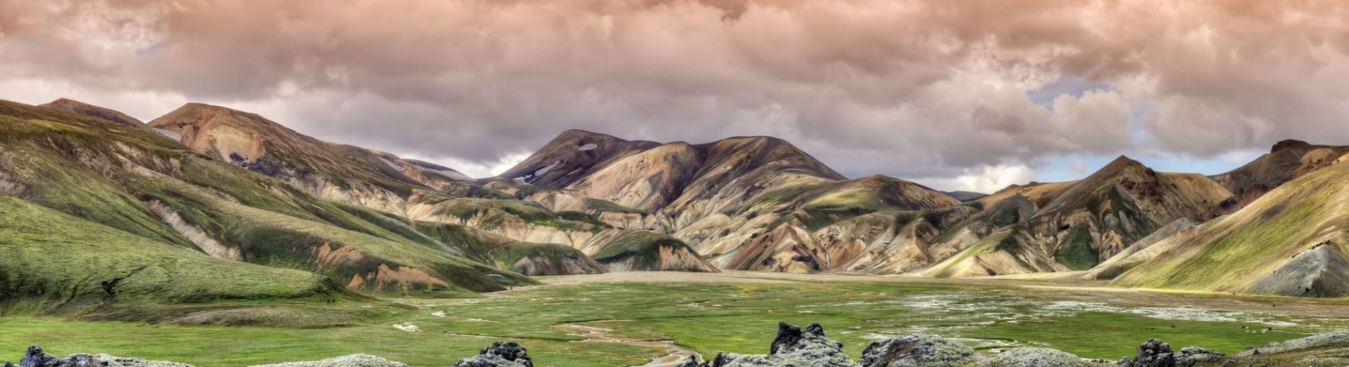 Stitched Panorama iceland southern coast