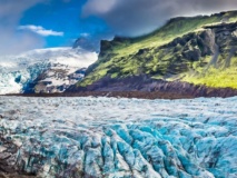 Iceland Travel - Stunning Vatnajokull glacier and mountains in Iceland