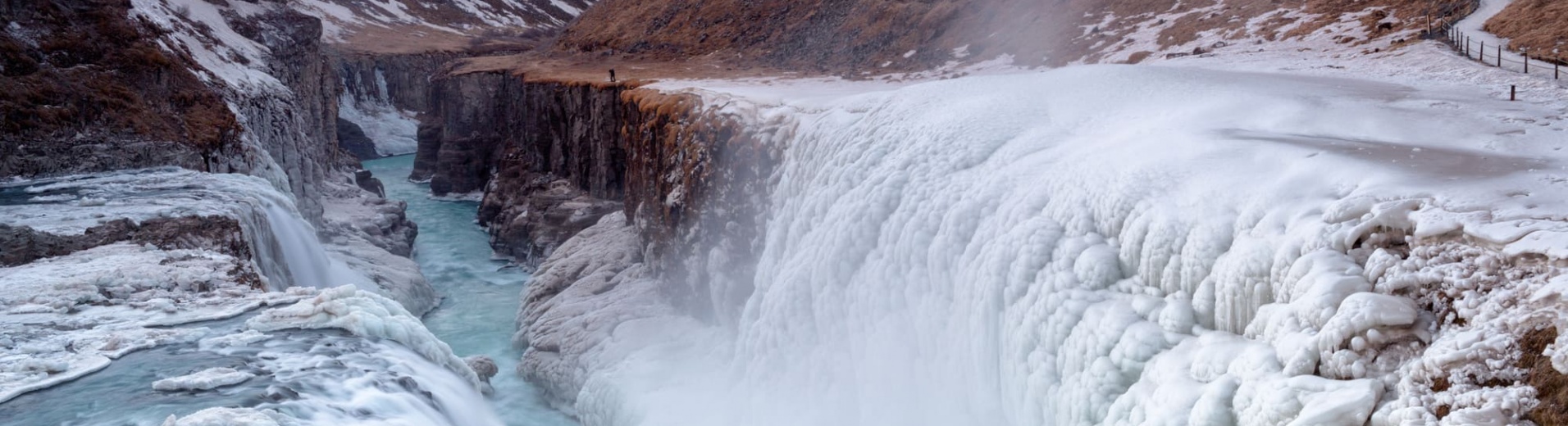 Gullfoss waterfall, canyon of the Hvita river