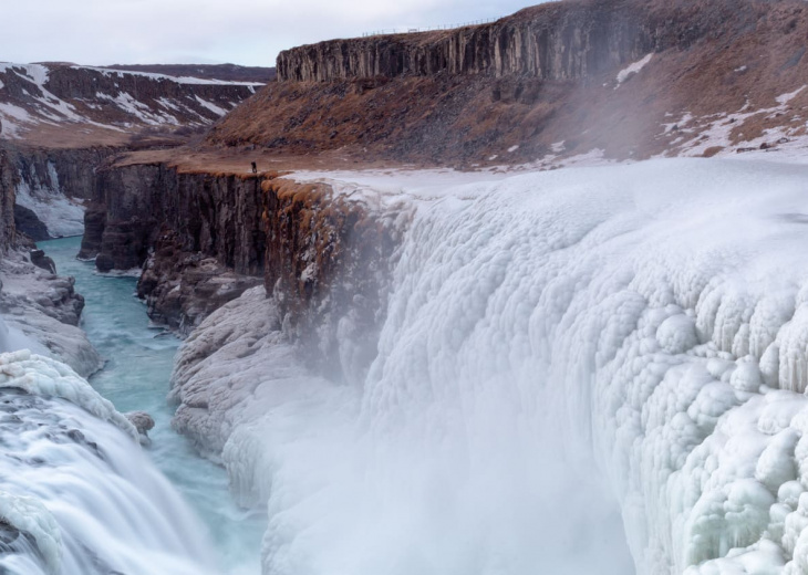 Gullfoss waterfall, canyon of the Hvita river