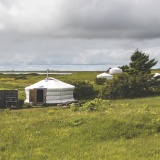 sleep in a yurt