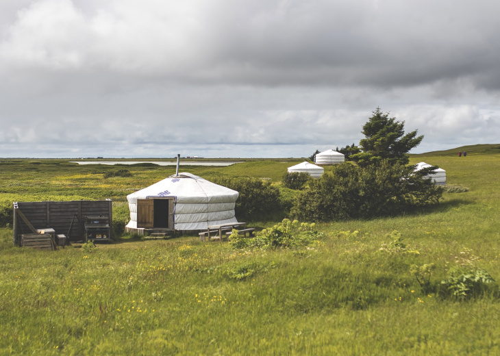 sleep in a yurt