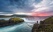 Landscape Godafoss waterfall